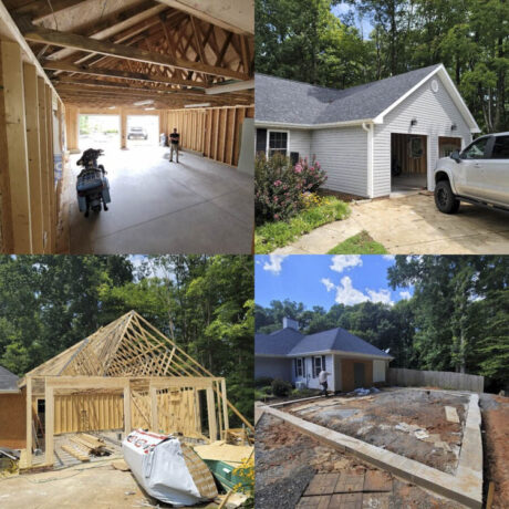 construction of an attached garage to a house